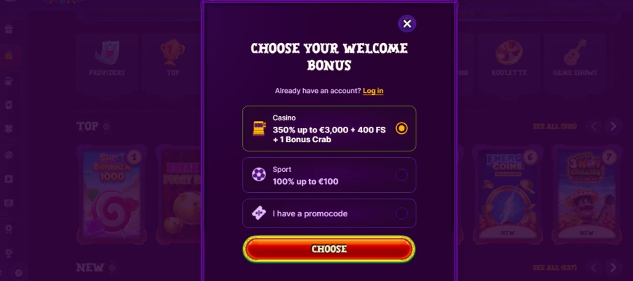 DuoSpin bet